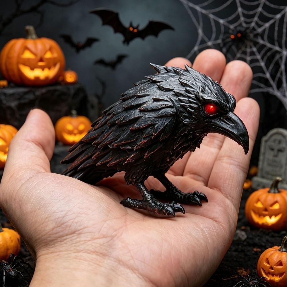 Realistic Crow Ornaments Gothic Style Halloween Decor Prop Desktop Ornaments Gothic Lovers Gift