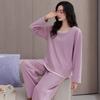 Island Fleece Pajamas Women'S Autumn And Winter Thickened Fleece Warm Coral Fleece Can Be Worn Outside Loungewear Set
