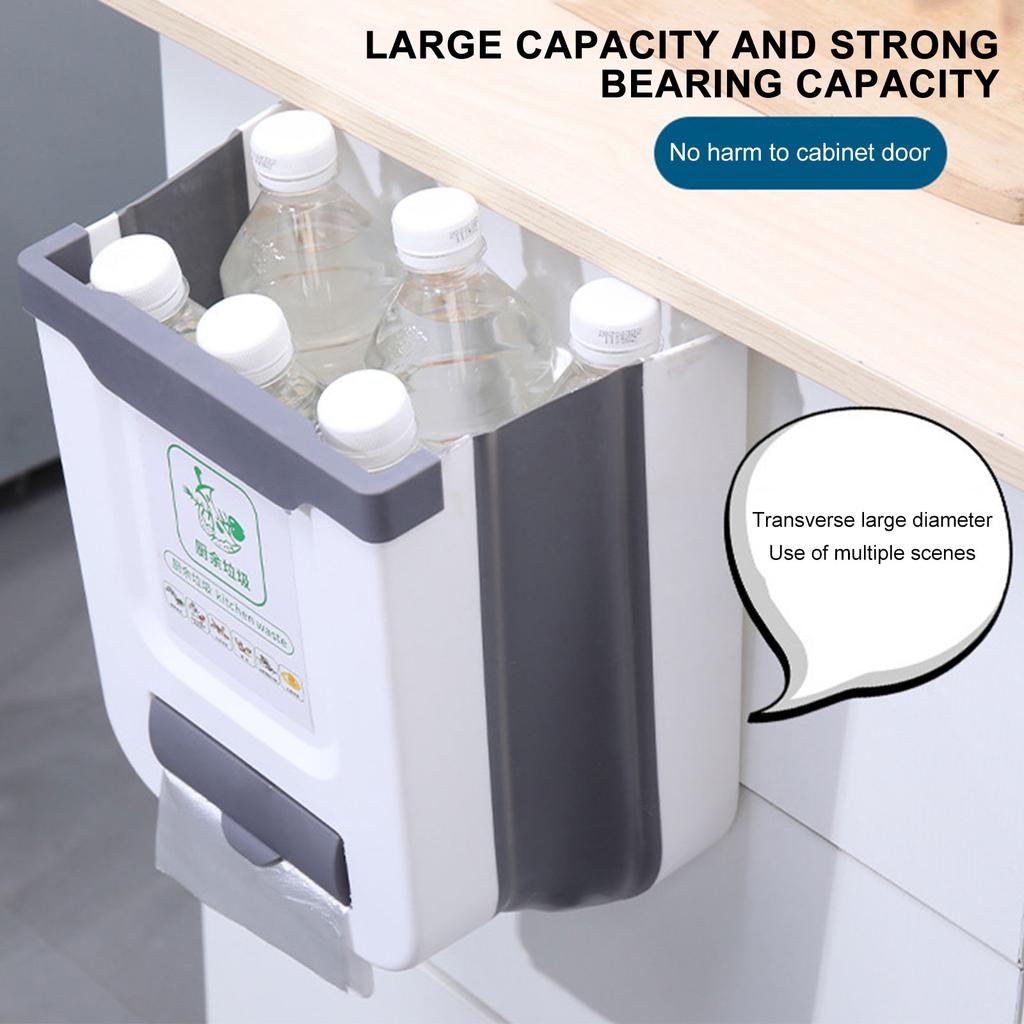 Accesoriu pentru mașină de camping Coș de gunoi pliabil Material PP de mare capacitate ușor de curățat pentru rulotă autocaravană mașină acasă