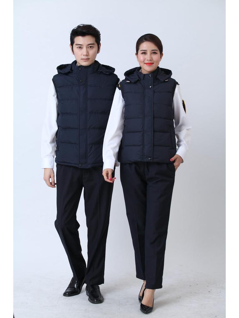 Women's Long Cotton-Padded Emergency Vest for Medical Staff