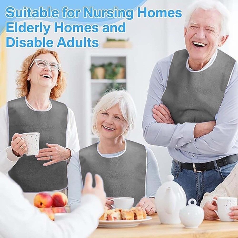 Adjustable Dining Clothing Protectors Soft Mouth Wipe Polyester Dining Cloth  Adult