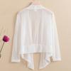 Women Coat Solid Color Cardigan Blouse Casual Loose Quick Dry Long Sleeve Quick Dry Thin See-through Open Stitch Sunscreen AC Warm Jacket