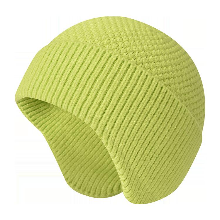 New Style Thickened Knitted Wool Beanie for Men Winter Warmth Pull-Over Hat Cold-Proof Windproof Head Cover Ear-Warming Hat for Men and Women