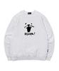 ESCAPEFROM Shouting Cat Print Sweatshirt White Melange