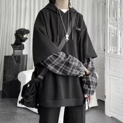 Dámské Oblečení Mikiny Patchwork Kostkované S Kapucí Oversized Korejské Y2K Oblečení Harajuku Ležérní Mikina