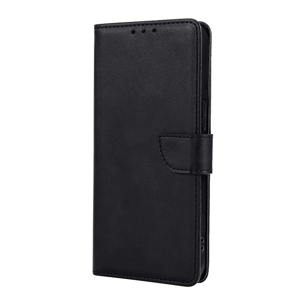 

Leather Phone Wallet Case for Infinix Hot 70 60 50 40 30 20 Closure Vintage Folio Cover with Card Slots Infinix Hot 60 5G чёрный