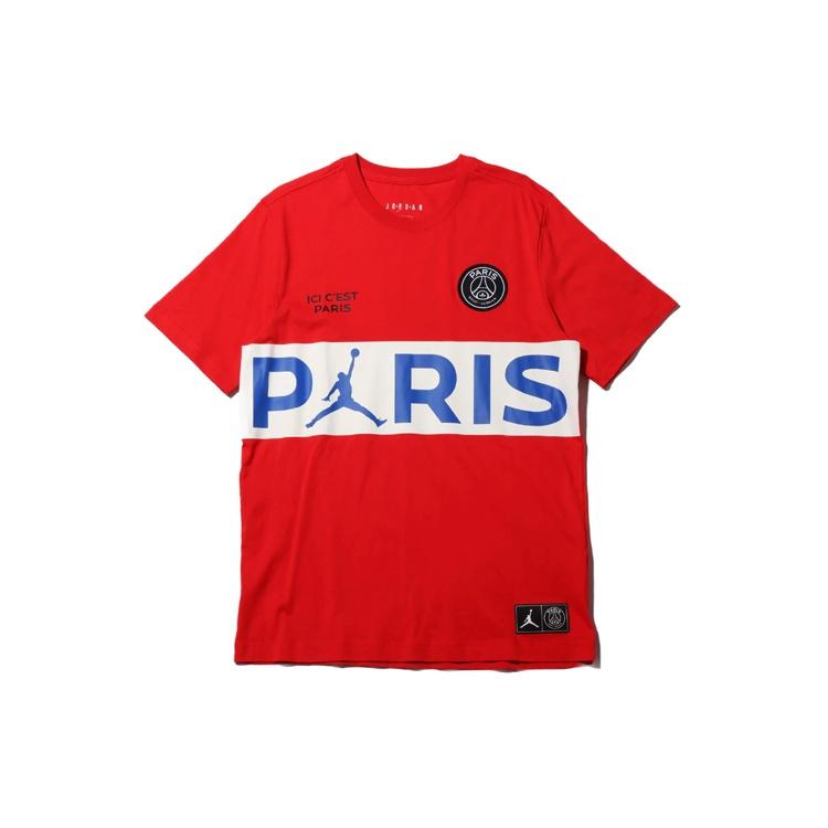 Air Jordan x PSG Paris Saint-Germain Short Sleeve Red Men s BQ8390-657 S