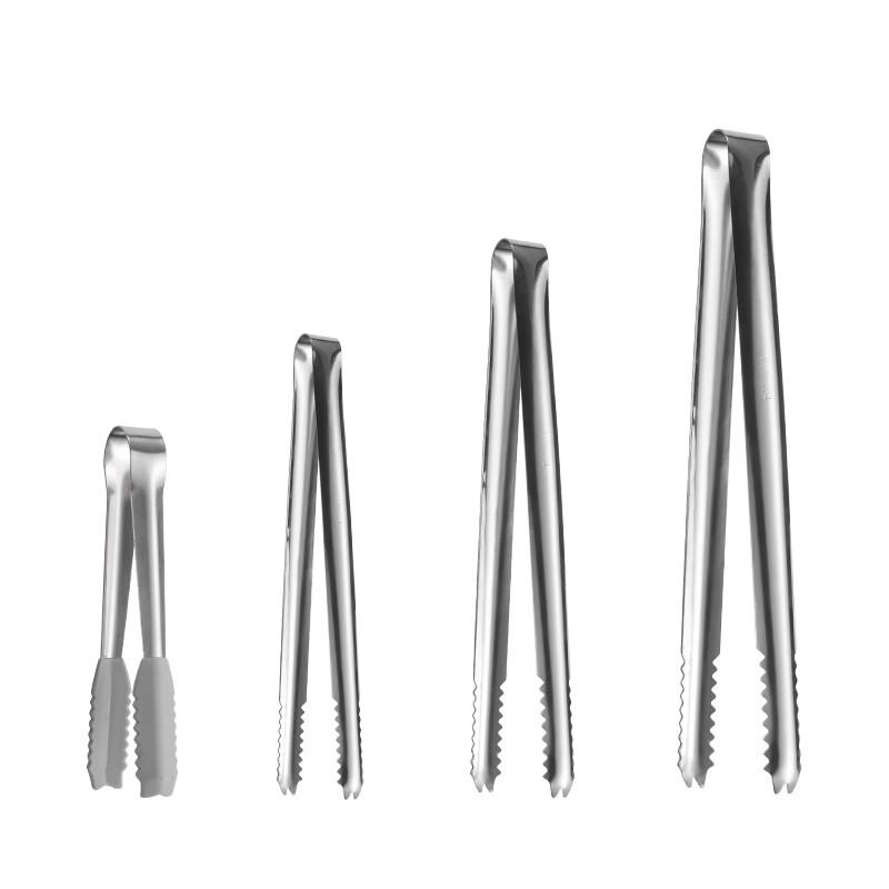 ZHISHE 304 Stainless Steel Non-slip Silicone Ice Tongs