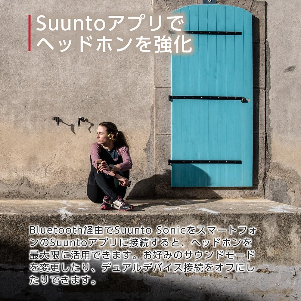 SUUNTO Bone Conduction Earphones SUUNTO SONIC LIME Open Ear Technology Lightweight IP55 Waterproof Long Outdoor Running