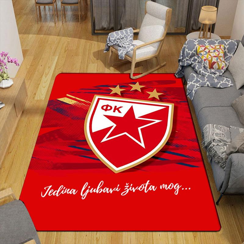 Red Star Belgrade Basketball Club Rug Floor Mat for Living Room or Bedroom Soft and Comfortable Carpet a Gift for Birthday and Holiday.NFF0928212