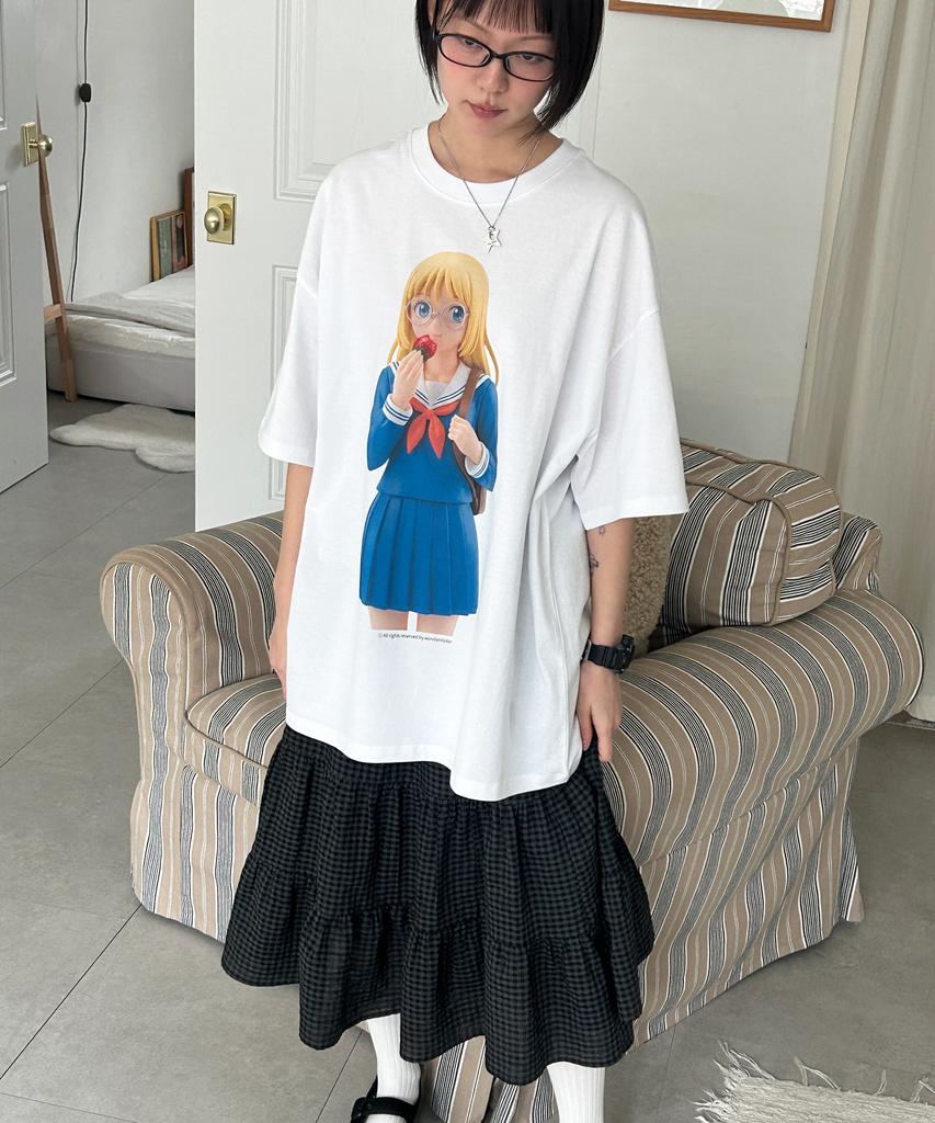 Wondeobijiteo 3D Yurina Overfit T-Shirt [White]