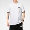 Puma T Shirts Men's White Crew Neck Moderate Straight Fit (Unisex) T-Shirts 855985 02