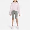 Nike Kids Logo Print Sports Casual Long Sleeve Hoodie Kids hoodies Pink DD7377-663