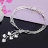 New High quality 925 Sterling Silver 4MM Women Men chain Male Twisted Rope Bracelets Fashion Silver Jewelry