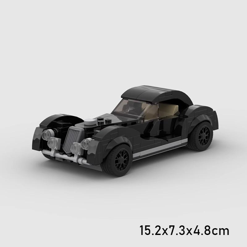 

Building Block Model DIY Kids Assembly Toys Boys Birthday Gift MOC Creative Retro Vintage Car Set Nostalgic Classic Black Sedan PDF instructions