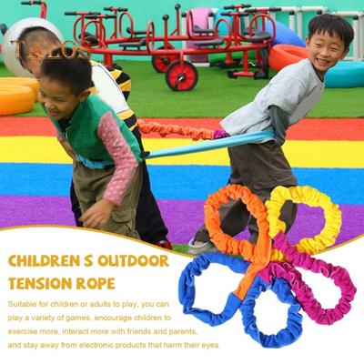 Kinder-Outdoor-Spielzeug, elastisches kooperatives dehnbares Band, elastische Kordel, Zugseil, Spielzeug für Outdoor-Sport, interaktives Teamspiel für Kinder und Erwachsene, kreativ
