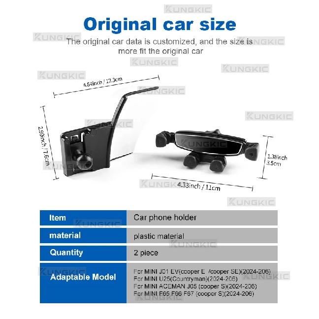 For Mini Cooper S E SE Countryman U25 J01 EV J05 Aceman F65 F66 GPS Gravity Phone Holder Bracket Mount Accessories LHD RHD Black