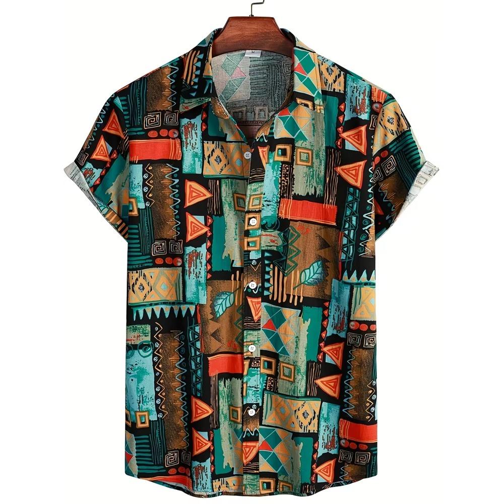 New Men's Large Size Shirts Daily Versatile Comfortable Breathable Short-sleeved Men's Button-down Shirts Fashion Men's Clothing