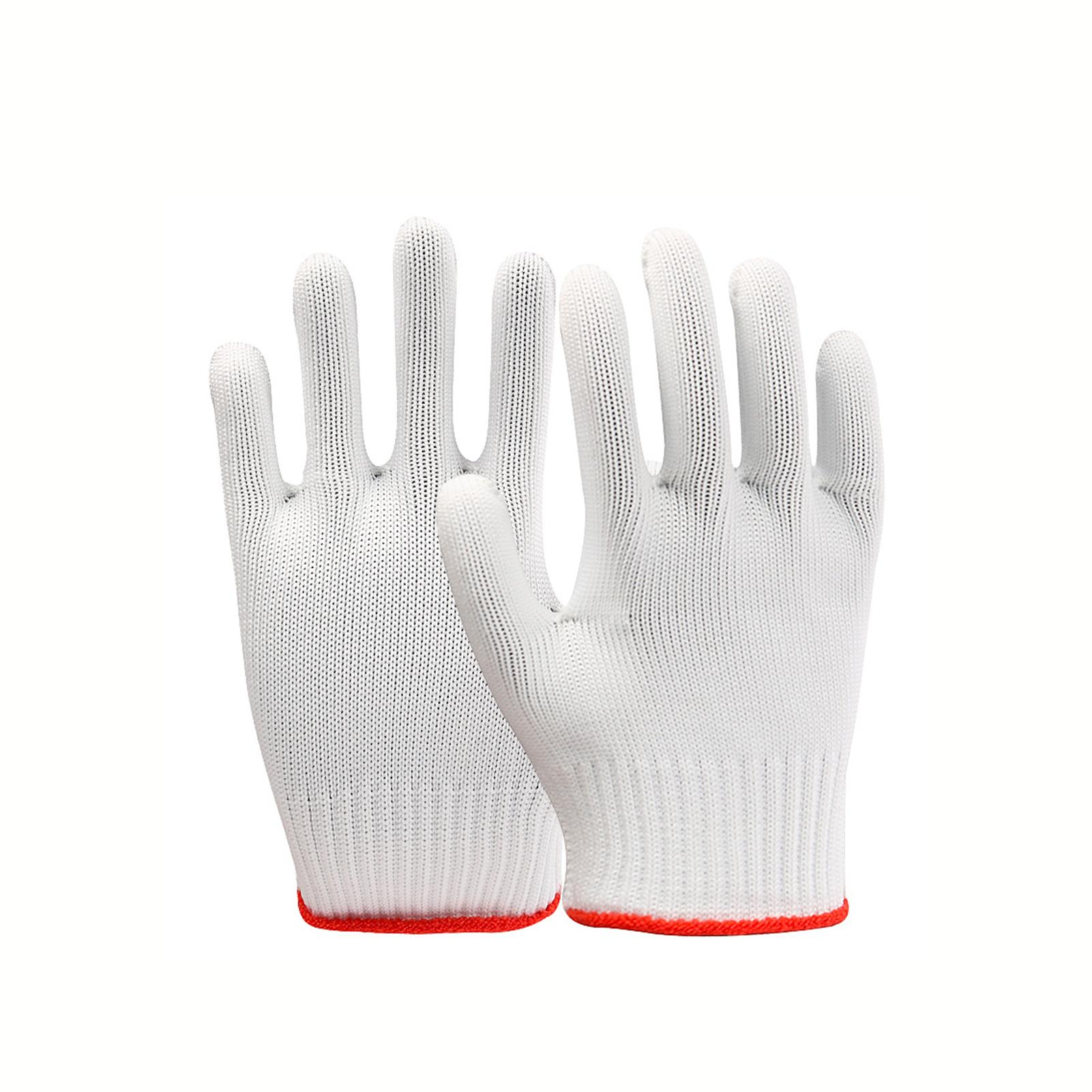 

1/2 пары износостойких рабочих перчаток, унисекс нейлоновые трикотажные рабочие перчатки для женщин и мужчин, защитные многоразовые перчатки