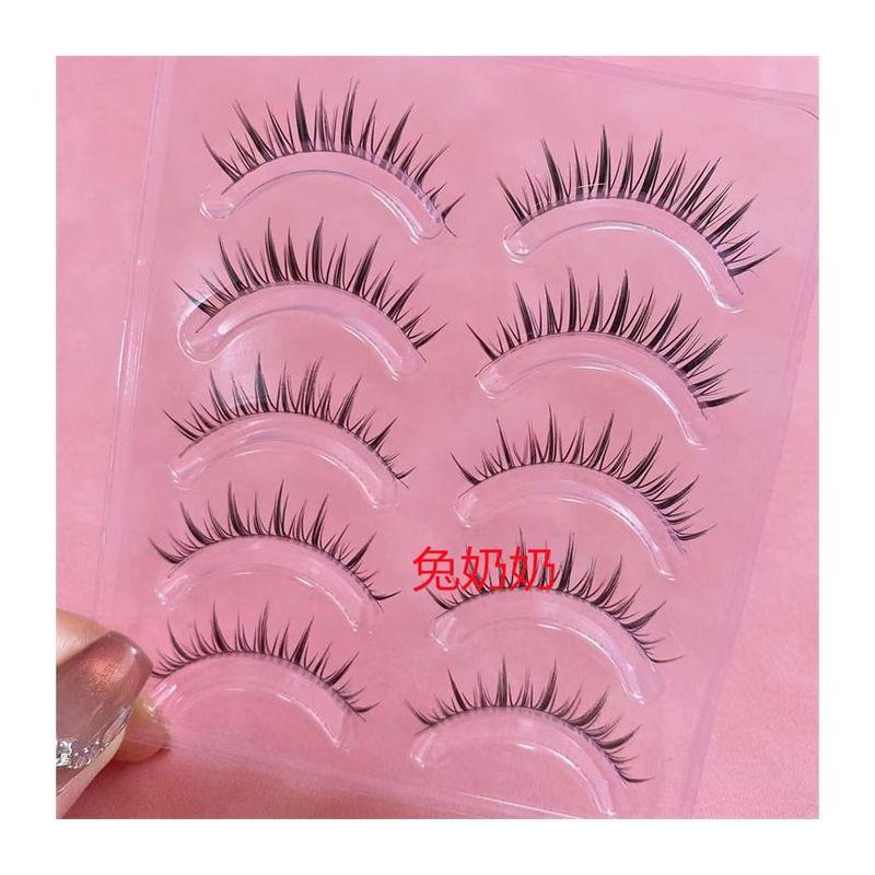 Mogugu - Set mit 5 Paar: Natürliche, zarte künstliche Wimpern