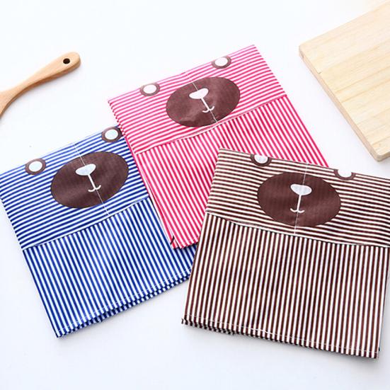 Cute Bear Cooking Restaurant Design Sleeveless Kitchen with Apron Cover Pocket