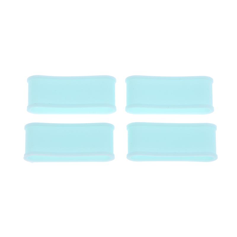 4Pcs Silicone Tennis Racket Grip Ring Handle Closure Rubber Sweat-absorbing Band Elastic Fixed Stretchable Tennis Accessories