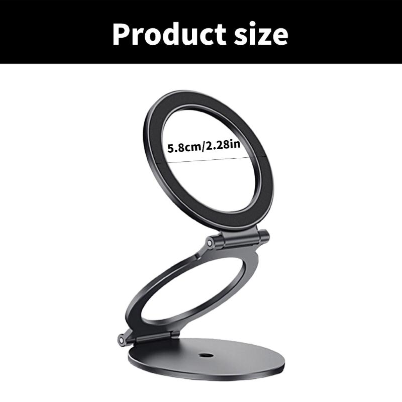 Car Phone Holder Desktop Car Dashboard Double Sided Magnetic Foldable Stand Cellphone Holder Stand with 1/4in Screw Hole