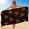 1Pc Reindeer Christmas Theme Beach Towel Quick Dry Multiuse For Beach Pool Gym Yoga Home Travel Christmas Halloween Xmas Gift S1192