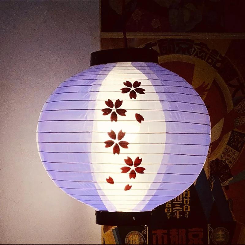 Japanese cloth Lantern Waterproof New Round 30x30CM Hanging Outside Sushi Shop Restaurant Decor flag Ornament Multi Patterns