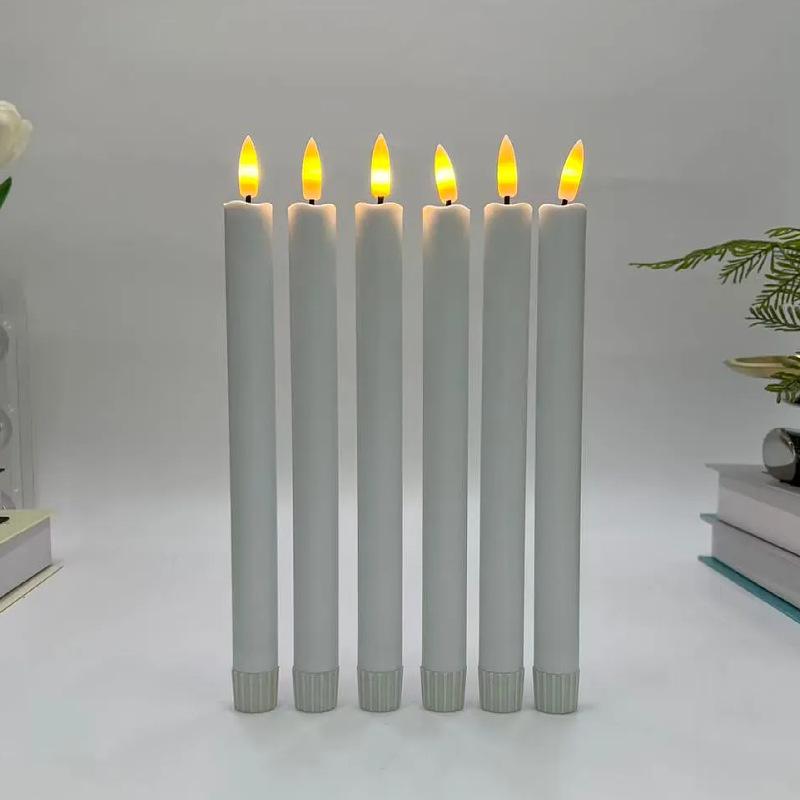 10-Key Remote Long Pole Smokeless LED Candle Lights for Weddings and Celebrations