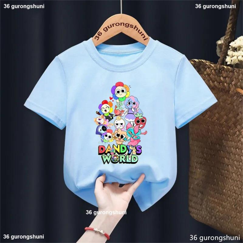 Tricou Nou Dandys World 2025 Vară Gât Rotund Desen Animat Joc Băieți/Fete Tricouri Copii Mânecă Scurtă Tricouri Băieți Fete Anime Topuri