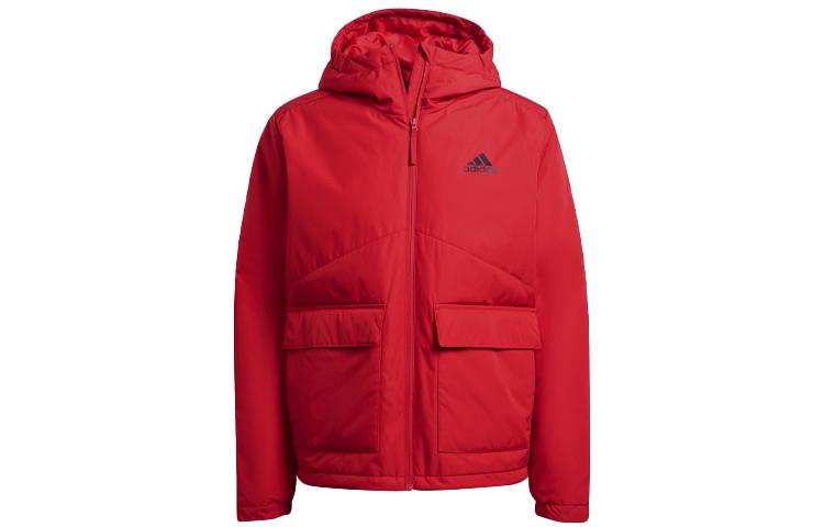 Adidas Puffer Jackets Men s Red Hooded Moderate Other H65765 M