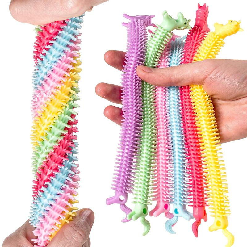 Sensory Stretchy String Toy Fidget Noodles ADHD Autism Anxiety And Stress Relief Party Favors For Kids Birthday Novelty Gift