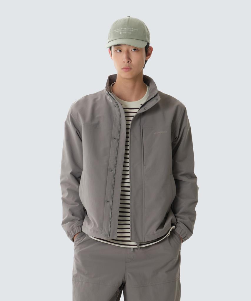 SNOWPEAK APPAREL Camp Dry Stand Neck Windbreaker (S26Fmfwb62) Dark Khaki