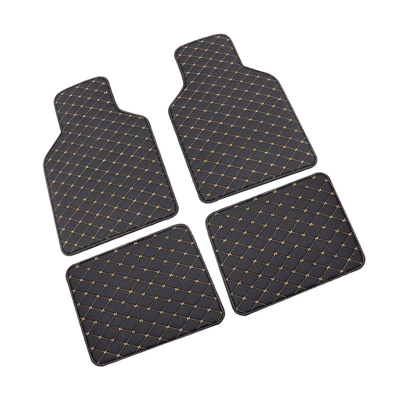 PVC Leather Quilted Car Floor Mats for Right-Hand Drive Vehicles