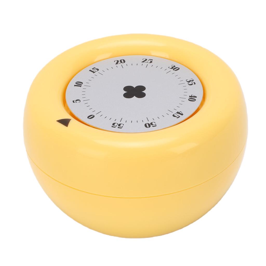Kitchen Visual Timer Magnetic Visual Cooking Mechanical Timer with Loud Alarm for Nap Alarm Study Reminder Creamy Yellow