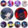 Anime Game Series The Hundred Line Last Defense Academy Badge Cartoon Round Brooch Pins On Backpack Hat Accessories Jewelry Gift