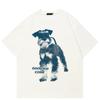 Streetwear Schnauzer Graphic T-Shirt Cotton Tshirt Unisex Tops Tees Summer Short Sleeves T Shirt