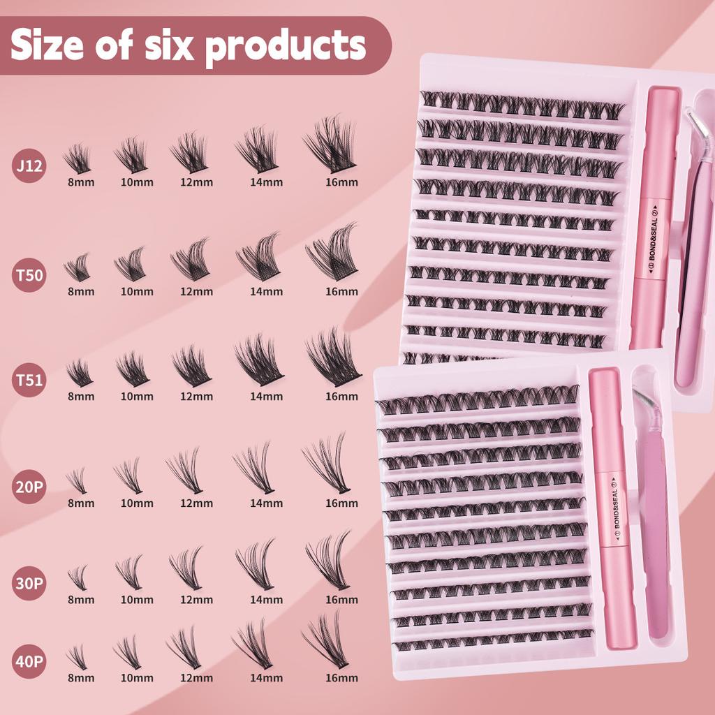 Diy False Eyelashes Hot Melt Multi-Hair Single Cluster Self-Grafting False Eyelashes Segmented Eyelashes