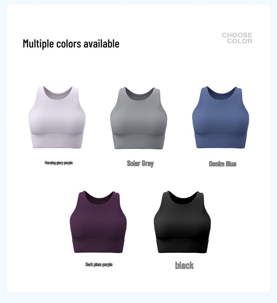 Stoßfester Damen-Sport-BH in I-Form - Elastisches Nylon-Tanktop für Yoga, Laufen & Fitness