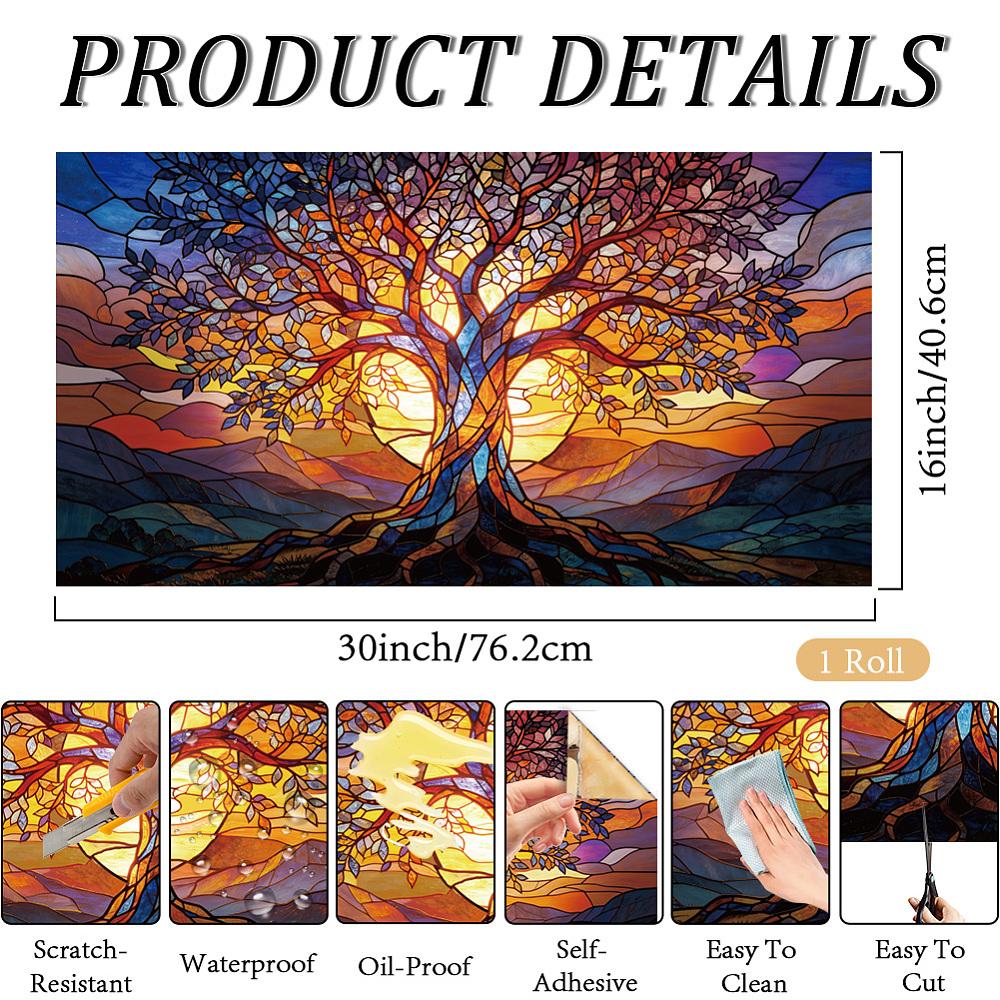 PVC Stove Sticker Wall Decorations Tree 762x406mm