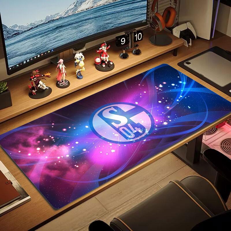 FC Schalke 04 Large Size Mouse Pad Large Gaming Table Cushion Non-slip Laptop Tablet Big Mousepad XXL Mat Mini PC Playmat With Lock edge