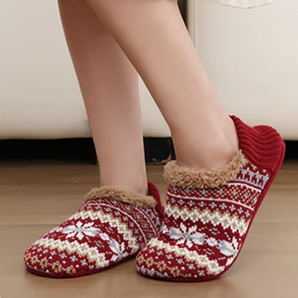 Anti-slip Winter Floor Socks Knitted Fleece Sleeping Socks Fashion Thicken Plush Socks  Women