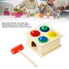 Wooden Ball Hammer Toy Early Educational Hand Eye Coordination Training Smooth Surface for Baby