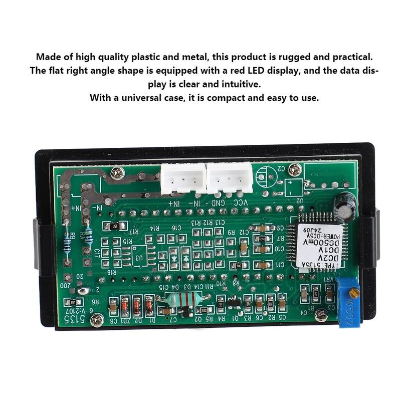 Digital Voltmeter 5135A DC5V High Accuracy Voltmeter 3 1/2 Digital Panel Meter with Red LED