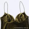 Women's New European and American Style Fashion Temperament Suspender Velvet Dress
