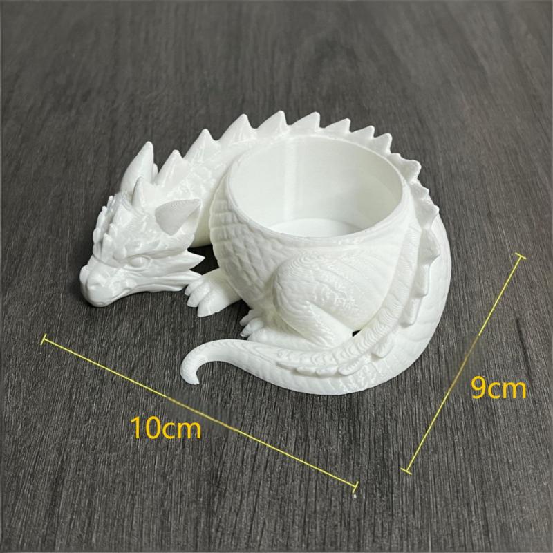 3D Printed Dragon Plant Pot Waterproof Handmade Plastic Flower Container for Cactus Balcony Desktop Decor