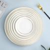 Elegant Gold-Rimmed Ceramic Dinner Plate