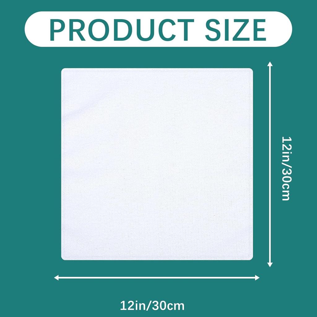 10 pcs Sublimation Towels Blank,12 x 12 Inch white microfiber towels wash cloths,white hand towels for bathroom wash clothes, small hand towels spa