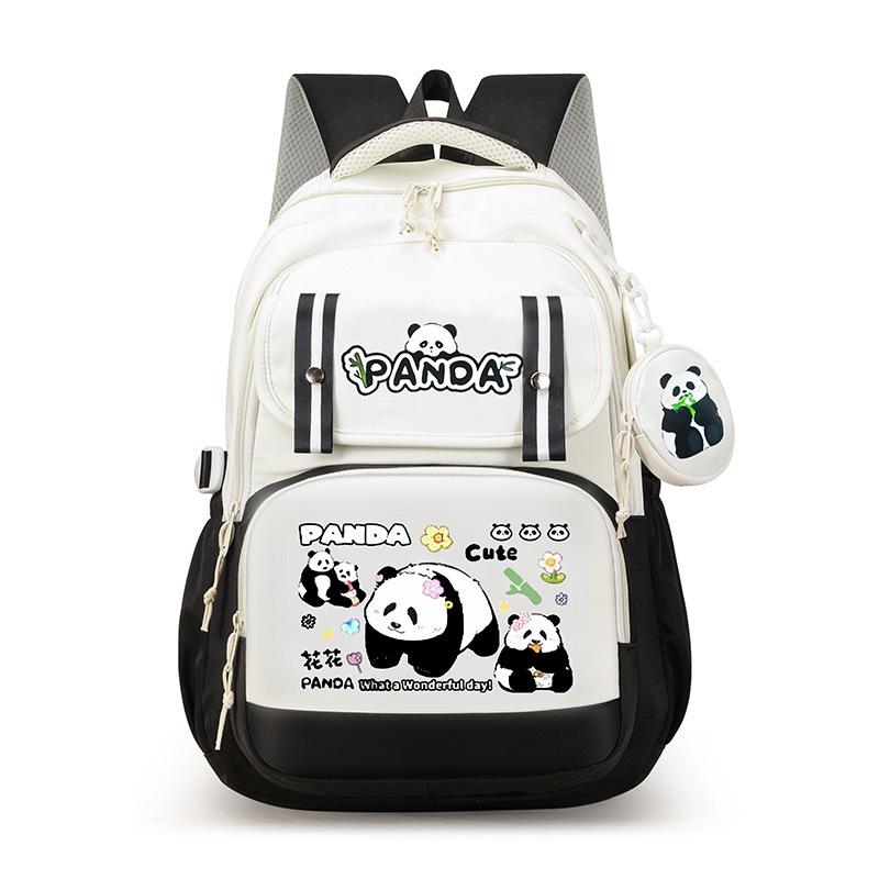 Schoolbag New Panda Huahua Primary and Secondary School Students High School Students Schoolbag Cute Large Capacity High Value Backpack Fashion